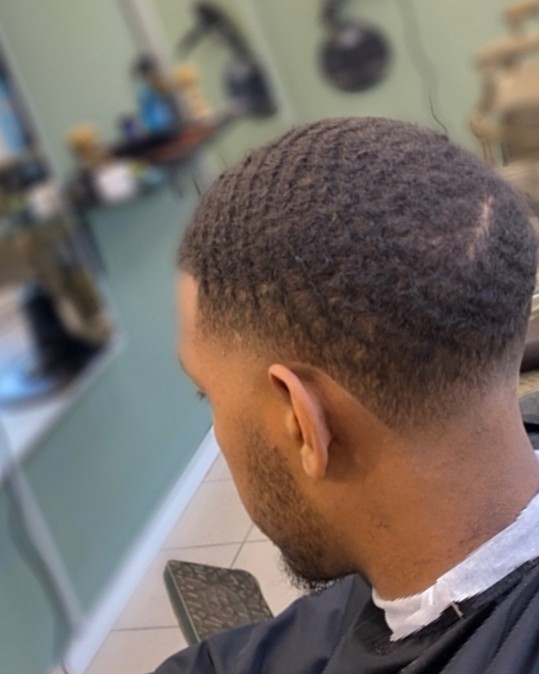 Fade met waves, van achteren gezien